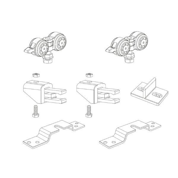 acessórios para portas de correr - Kit Calha